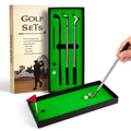 Juboury Golf Pen Set Mini Desktop Golf Ball Pen Gift Set with Putting Green Flag3 Golf Clubs Pens & 2 Balls from Daughter Son Wife