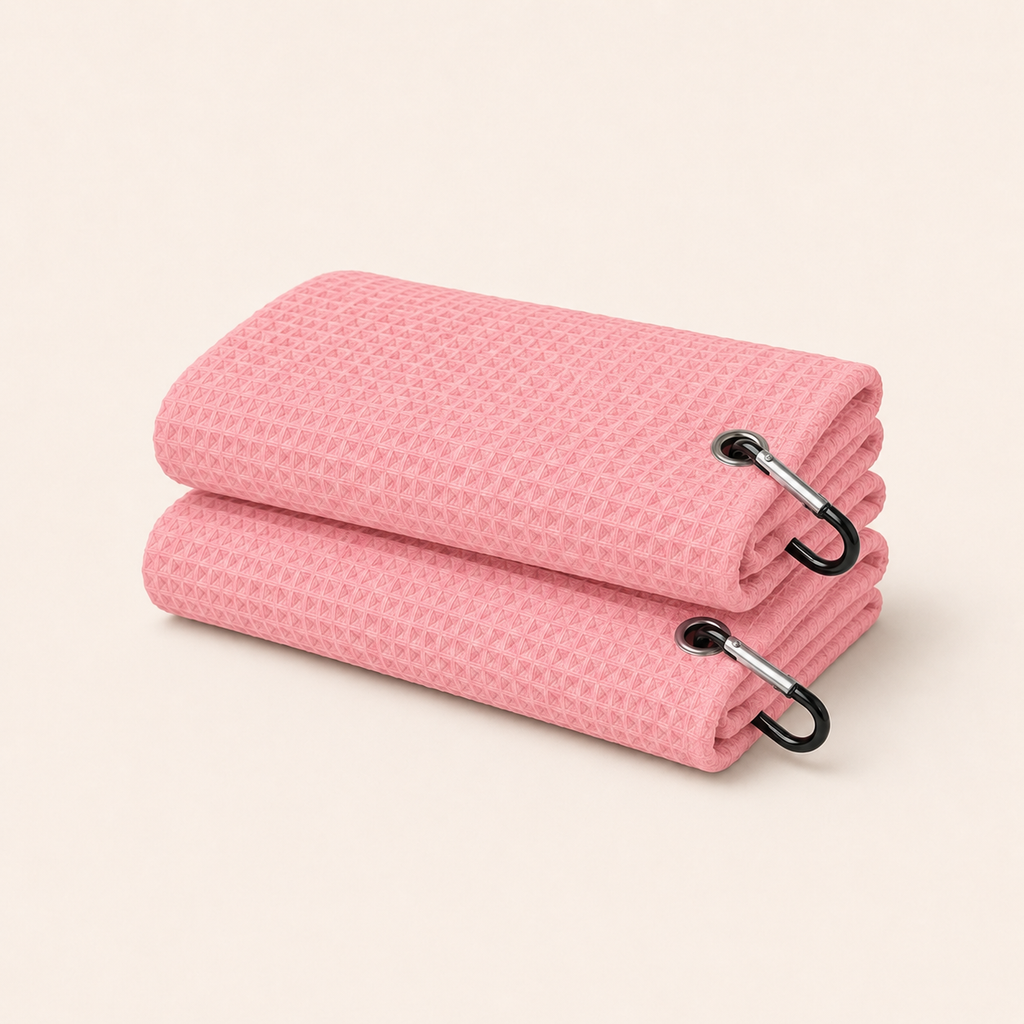 Built Birdie Waffle Golf Towel with Clip