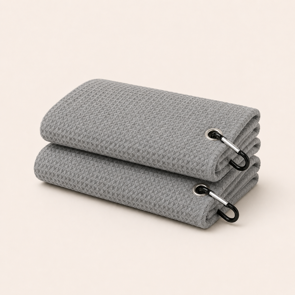 Built Birdie Waffle Golf Towel with Clip