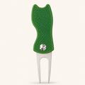 Built Birdie black green tool and ball marker product mockup on clean background